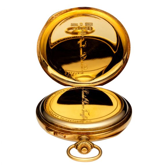 Swiss 18K gold lever split seconds chronograph Circa 1913 Swiss 18K gold lever split seconds chronograph Circa 1913
