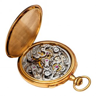 Swiss 18K gold lever split seconds chronograph Circa 1913