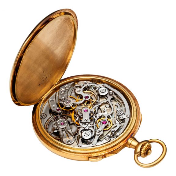 Swiss 18K gold lever split seconds chronograph Circa 1913 Swiss 18K gold lever split seconds chronograph Circa 1913