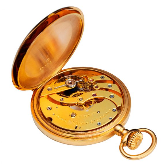 Swiss 18 carat rose gold hunting cased lever watch Circa 1905 Swiss 18 carat rose gold hunting cased lever watch Circa 1905