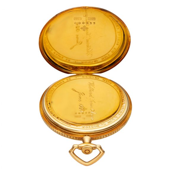 Swiss 18 carat gold open faced keyless lever watch Circa 1919 Swiss 18 carat gold open faced keyless lever watch Circa 1919
