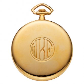 Swiss 18 carat gold open faced keyless lever watch Circa 1919