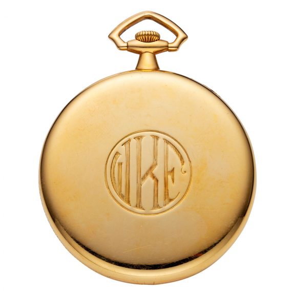 Swiss 18 carat gold open faced keyless lever watch Circa 1919 Swiss 18 carat gold open faced keyless lever watch Circa 1919