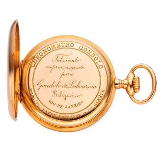 Swiss 18K rose gold lever watch with 24 hour dial Circa 1911