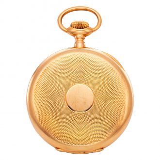 Swiss 18K rose gold lever watch with 24 hour dial Circa 1911