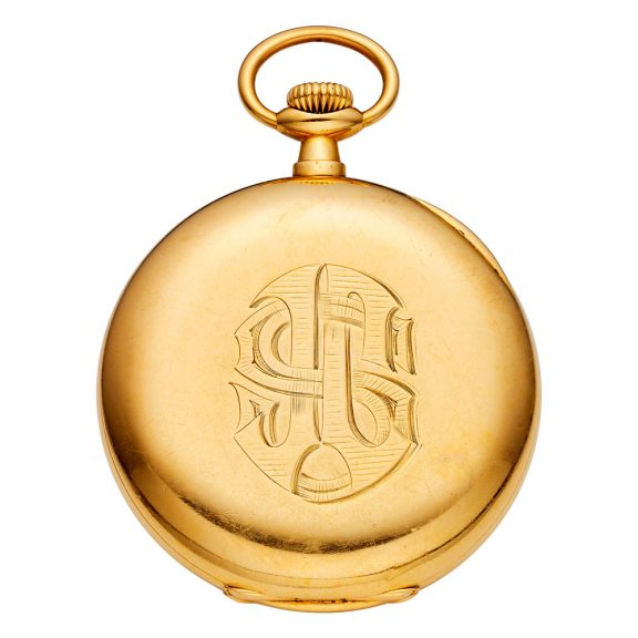 Swiss 18 carat gold open faced lever pocket watch Circa 1895 Swiss 18 carat gold open faced lever pocket watch Circa 1895