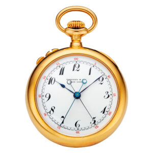 Swiss/American gold lever split seconds chronograph Circa 1892