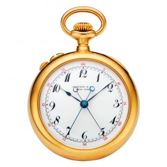 Swiss/American gold lever split seconds chronograph Circa 1892