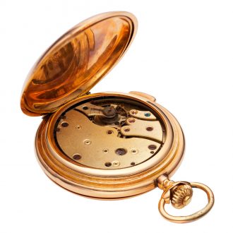 Swiss 14 carat rose gold repeating triple calendar watch Circa 1890