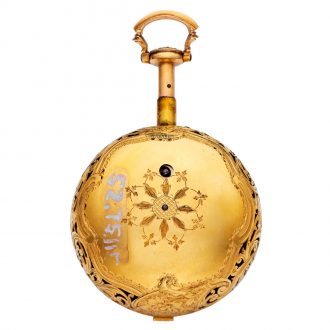 Fine English gilt and faux gemstone set repeating watch Circa 1750