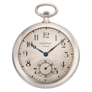 French platinum open faced lever pocket watch Circa 1920