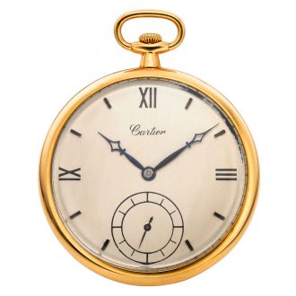Thin Swiss 18K gold open faced lever pocket watch Circa 1920 Thin Swiss 18K gold open faced lever pocket watch Circa 1920