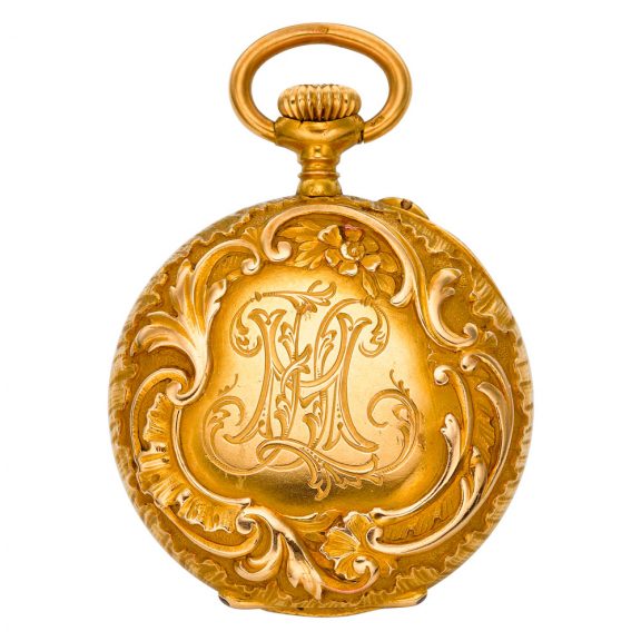 Swiss 18 carat gold open faced lever pendant watch Circa 1903 Swiss 18 carat gold open faced lever pendant watch Circa 1903