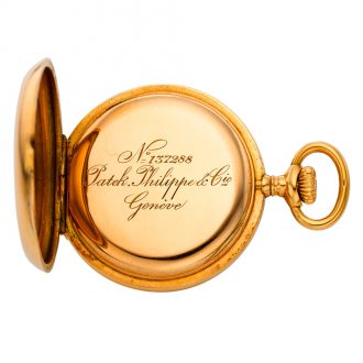 Swiss 18 carat gold half hunting cased lever watch Circa 1907