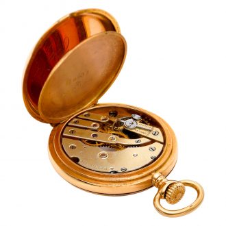Swiss 18 carat gold half hunting cased lever watch Circa 1907