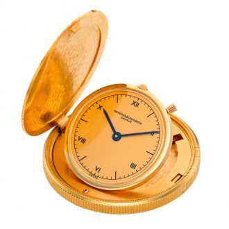 Swiss gold lever watch set in an English coin dated 1902 Circa 1945