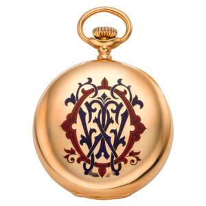 Swiss 18 carat gold open faced lever pocket watch Circa 1893
