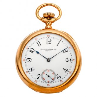 Swiss 18 carat gold open faced lever pocket watch Circa 1893