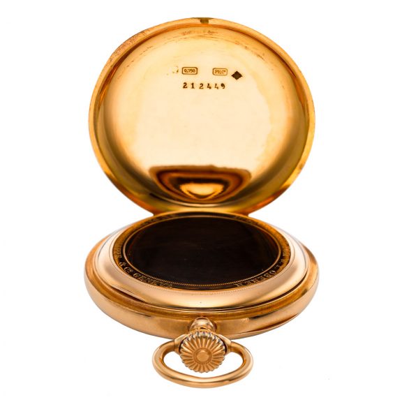 Swiss 18 carat gold open faced lever pocket watch Circa 1893 Swiss 18 carat gold open faced lever pocket watch Circa 1893