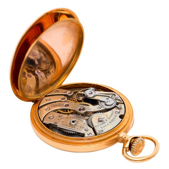 Swiss 18 carat gold open faced lever pocket watch Circa 1893 Swiss 18 carat gold open faced lever pocket watch Circa 1893