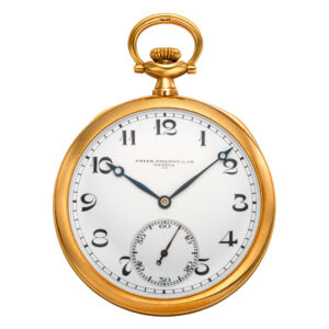 Swiss 18 carat gold open faced lever pocket watch Circa 1920