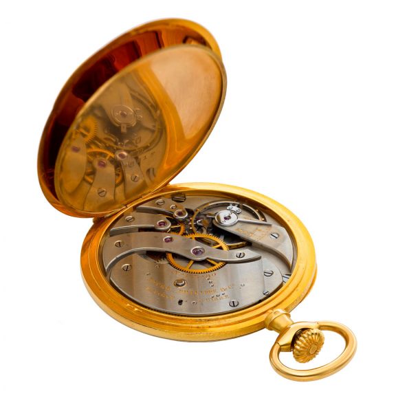 Swiss 18 carat gold and enamel open faced lever watch Circa 1905 Swiss 18 carat gold and enamel open faced lever watch Circa 1905