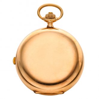 Swiss gold hunting cased lever chronograph with tachymeter Circa 1915 Swiss gold hunting cased lever chronograph with tachymeter Circa 1915