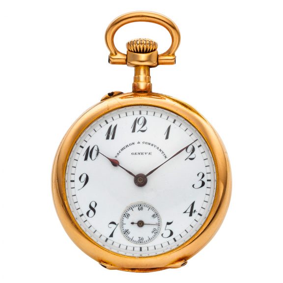 Small Swiss 18 carat gold open faced lever pendant watch Circa 1900 Small Swiss 18 carat gold open faced lever pendant watch Circa 1900
