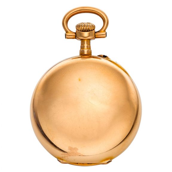 Small Swiss 18 carat gold open faced lever pendant watch Circa 1900 Small Swiss 18 carat gold open faced lever pendant watch Circa 1900