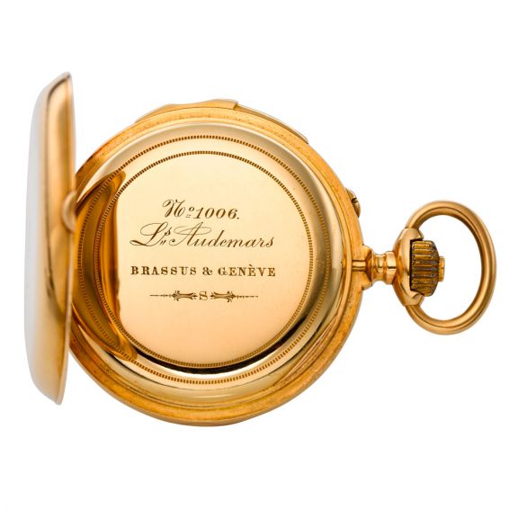 Swiss gold hunting cased minute repeating lever watch Circa 1910 Swiss gold hunting cased minute repeating lever watch Circa 1910