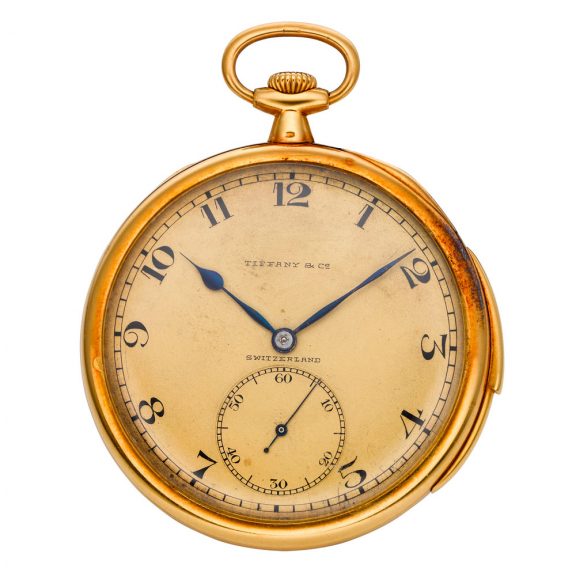 Swiss 18 carat gold open faced repeating lever watch Circa 1919