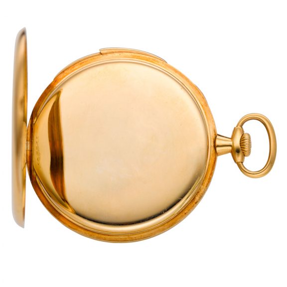 Swiss 18 carat gold open faced repeating lever watch Circa 1919 Swiss 18 carat gold open faced repeating lever watch Circa 1919