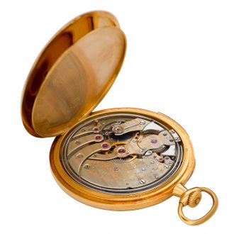 Swiss 18 carat gold open faced repeating lever watch Circa 1919