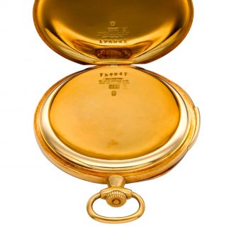 Swiss 18 carat gold open faced repeating lever watch Circa 1919