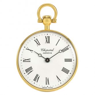Swiss 18 carat gold open faced lever pendant watch Circa 1977