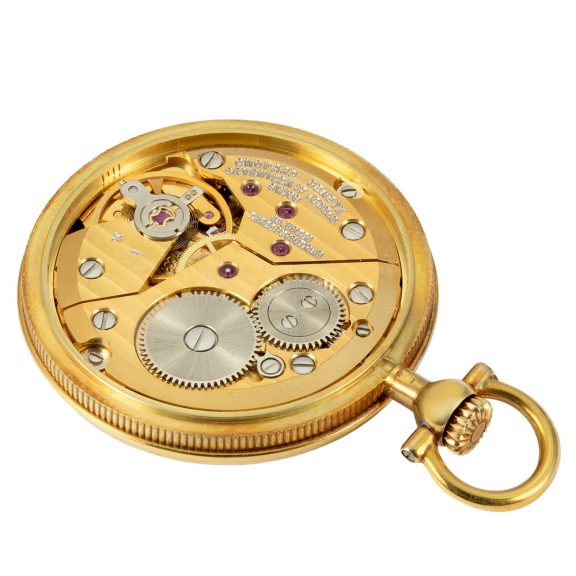 Swiss 18 carat gold open faced lever pendant watch Circa 1977 Swiss 18 carat gold open faced lever pendant watch Circa 1977