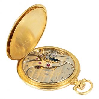Swiss 18 carat gold and enamel open faced lever watch Circa 1902