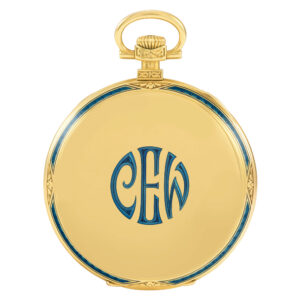 Swiss 18 carat gold and enamel open faced lever watch Circa 1902