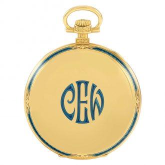 Swiss 18 carat gold and enamel open faced lever watch Circa 1902
