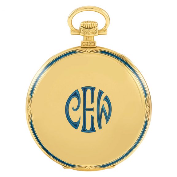 Swiss 18 carat gold and enamel open faced lever watch Circa 1902