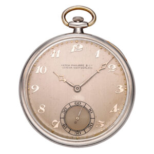 Fine Swiss platinum open faced lever pocket watch Circa 1927