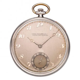 Fine Swiss platinum open faced lever pocket watch Circa 1927