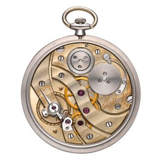 Fine Swiss platinum open faced lever pocket watch Circa 1927