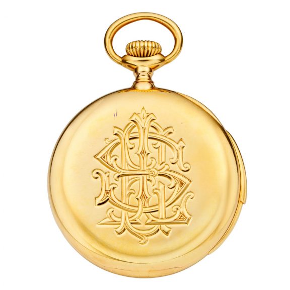 Swiss 18K gold open faced repeating lever watch Circa 1903 Swiss 18K gold open faced repeating lever watch Circa 1903