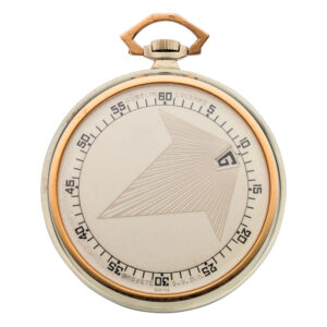 Swiss multicoloured gold Art Deco pocket watch Circa 1930