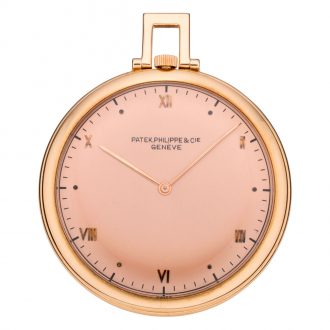 Fine Swiss 18K rose gold open faced lever watch Circa 1942