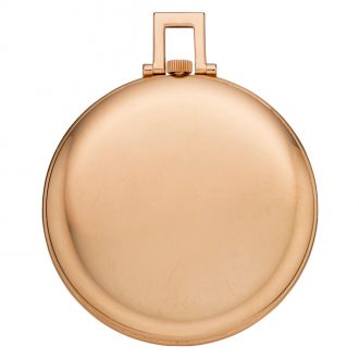 Fine Swiss 18K rose gold open faced lever watch Circa 1942