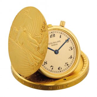 Fine and rare 18K gold Twenty Dollar coin watch Circa 1946