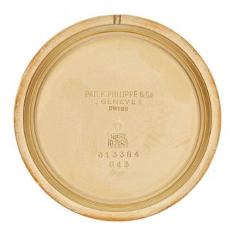 Swiss 18K gold repeating lever with linear calendar Circa 1959