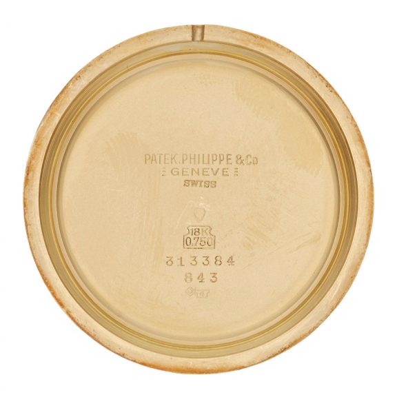Swiss 18K gold repeating lever with linear calendar Circa 1959 Swiss 18K gold repeating lever with linear calendar Circa 1959
